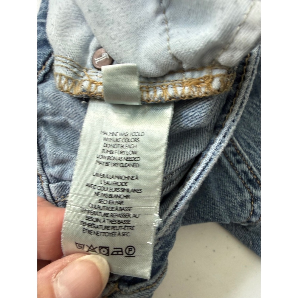 Pilcro Anthropologie Womens 26 Wide Leg Barrel Jeans High Rise Light Wash Crop - Picture 10 of 16